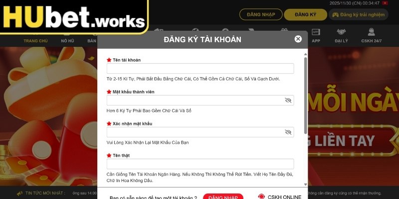 Quy trình thiết lập chi tiết cho tân binh